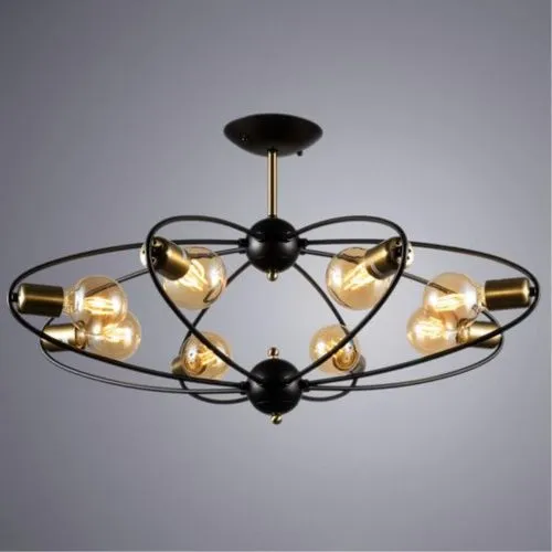 Потолочная люстра Arte Lamp Glasgow A1963PL-8BK  фото 3